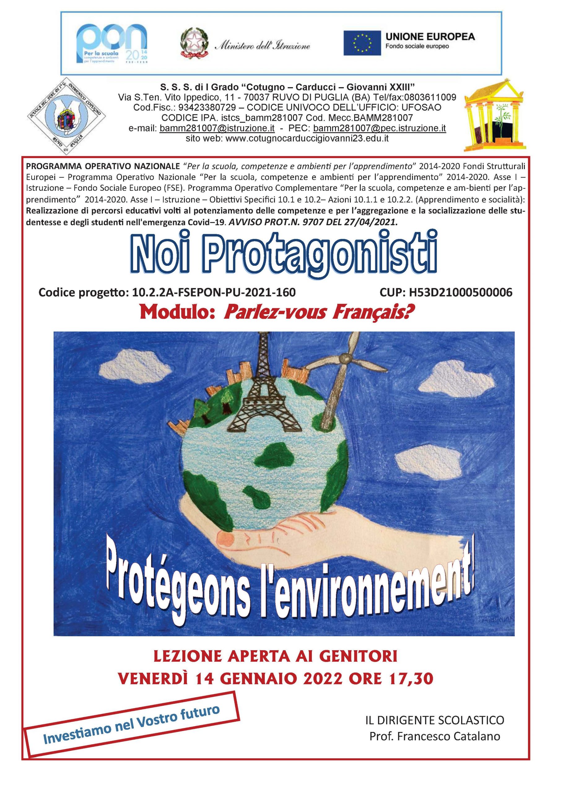 Locandina manifestazione finale PON Francese